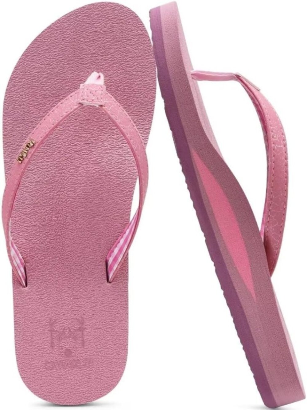 Women's Pink Arch Support Summer Beach Thong Sandals Comfortable Casual